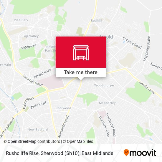 Rushcliffe Rise, Sherwood (Sh10) map