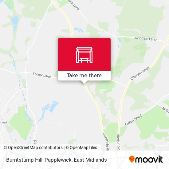 Burntstump Hill, Papplewick map