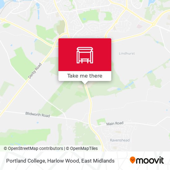 Portland College, Harlow Wood map