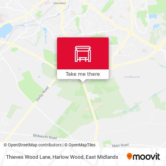 Thieves Wood Lane, Harlow Wood map
