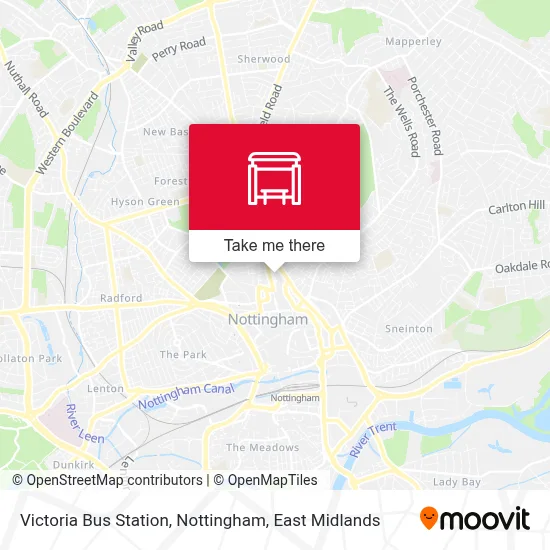 Victoria Bus Station, Nottingham map