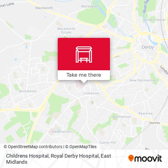 Childrens Hospital, Royal Derby Hospital map