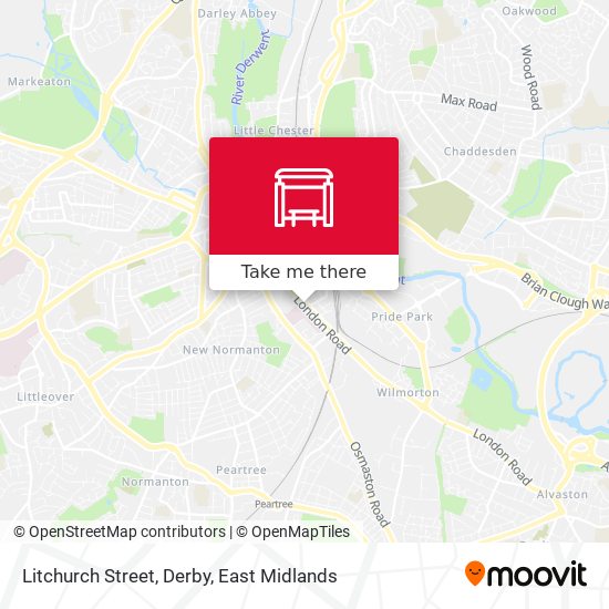 Litchurch Street, Derby map