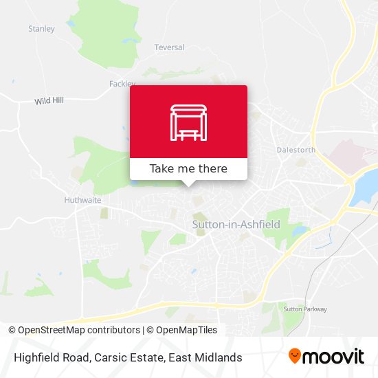 Highfield Road, Carsic Estate map