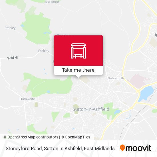 Stoneyford Road, Sutton In Ashfield map
