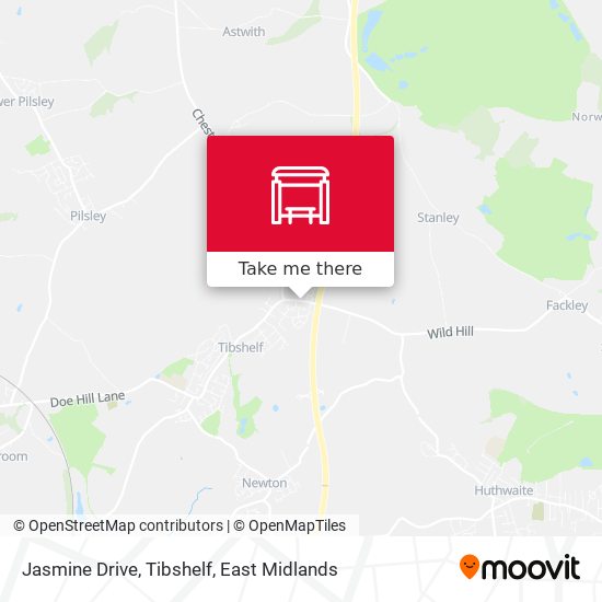 Jasmine Drive, Tibshelf map