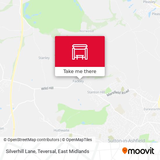 Silverhill Lane, Teversal map