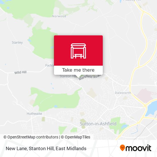New Lane, Stanton Hill map