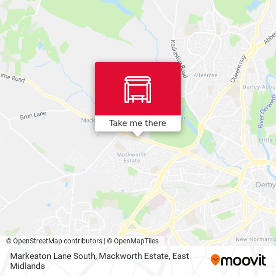 Markeaton Lane South, Mackworth Estate map