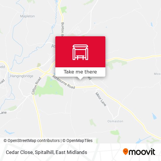 Cedar Close, Spitalhill map