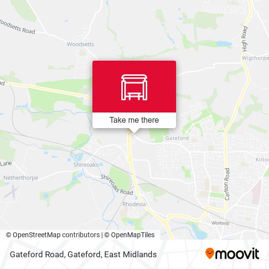 Gateford Road, Gateford map
