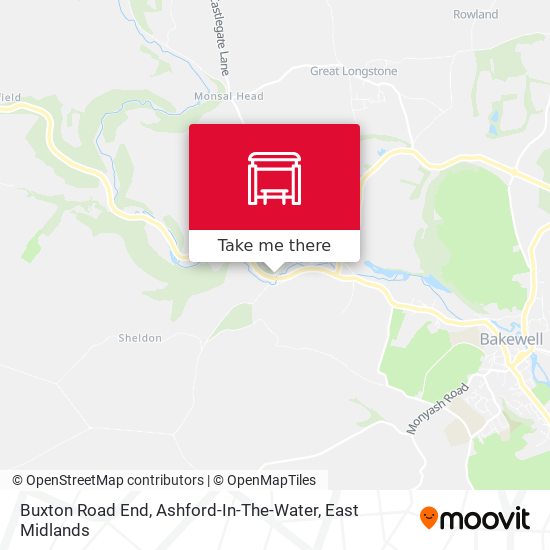 Buxton Road End, Ashford-In-The-Water map