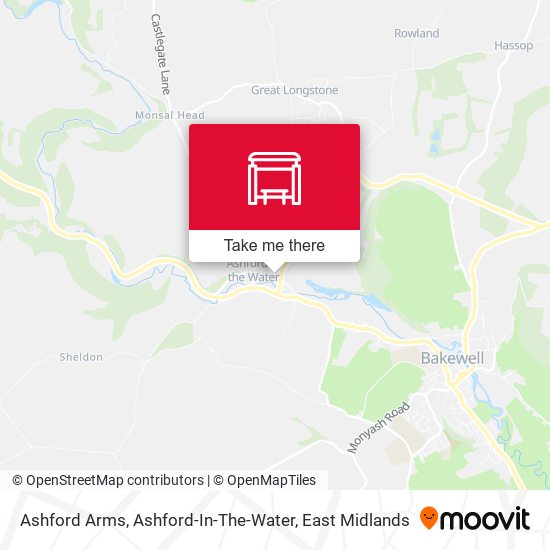 Ashford Arms, Ashford-In-The-Water map