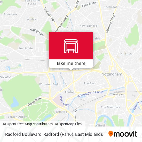 Radford Boulevard, Radford (Ra46) map
