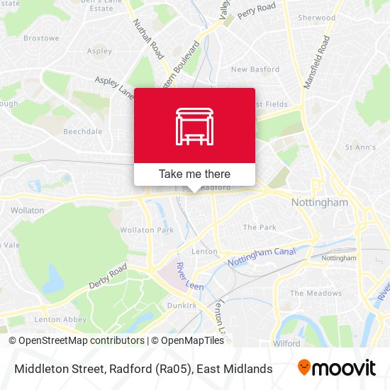 Middleton Street, Radford (Ra05) map