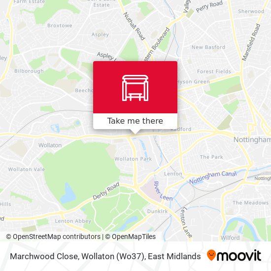Marchwood Close, Wollaton (Wo37) map