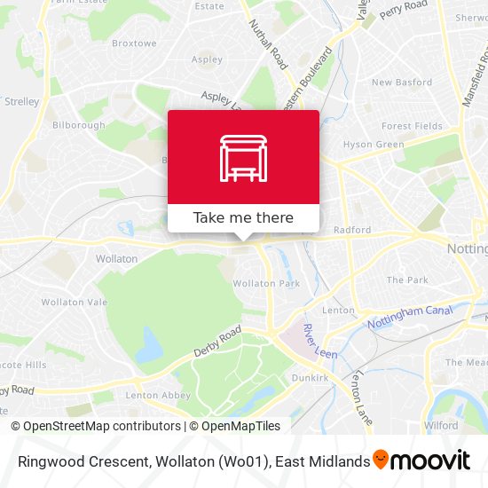 Ringwood Crescent, Wollaton (Wo01) map