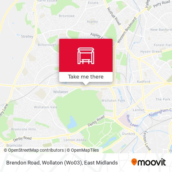 Brendon Road, Wollaton (Wo03) map