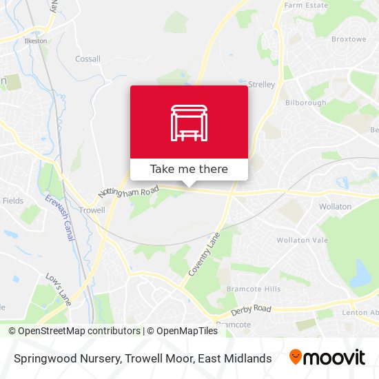 Springwood Nursery, Trowell Moor map