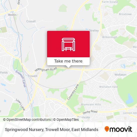 Springwood Nursery, Trowell Moor map
