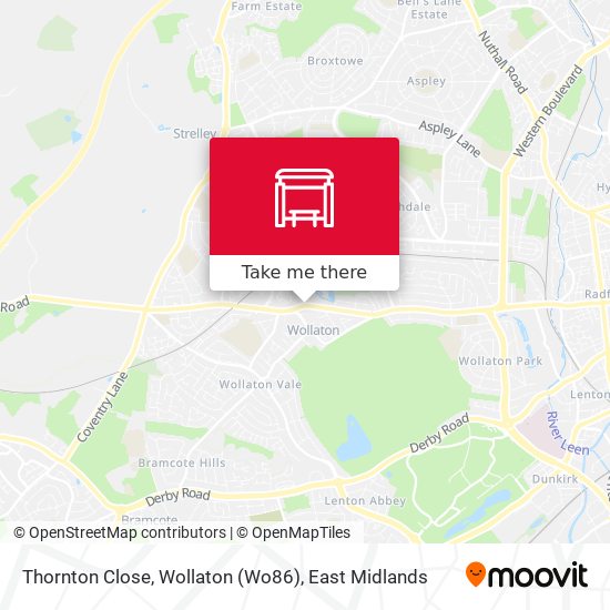 Thornton Close, Wollaton (Wo86) map