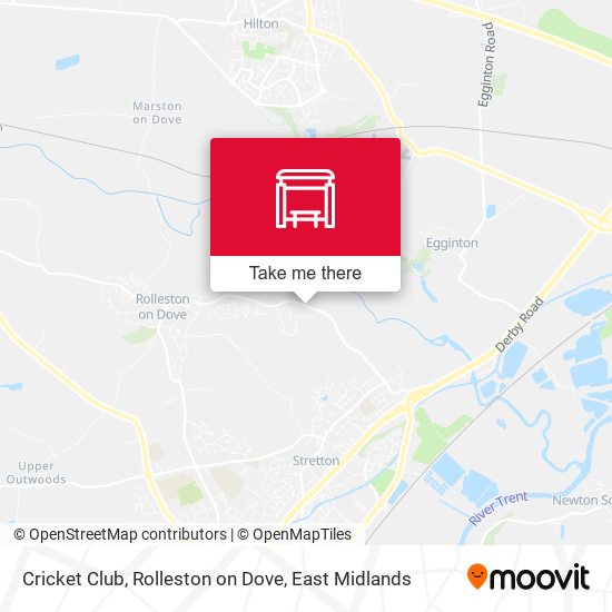 Cricket Club, Rolleston on Dove map
