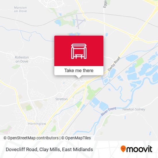 Dovecliff Road, Clay Mills map