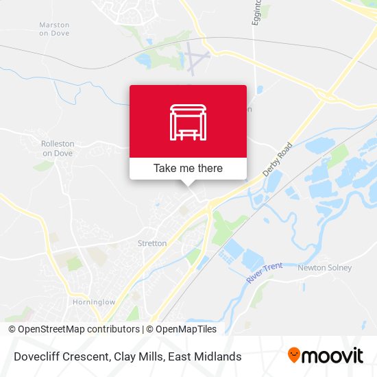 Dovecliff Crescent, Clay Mills map