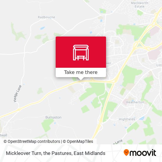 Mickleover Turn, the Pastures map