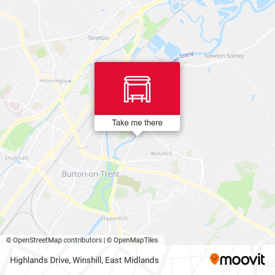 Highlands Drive, Winshill map