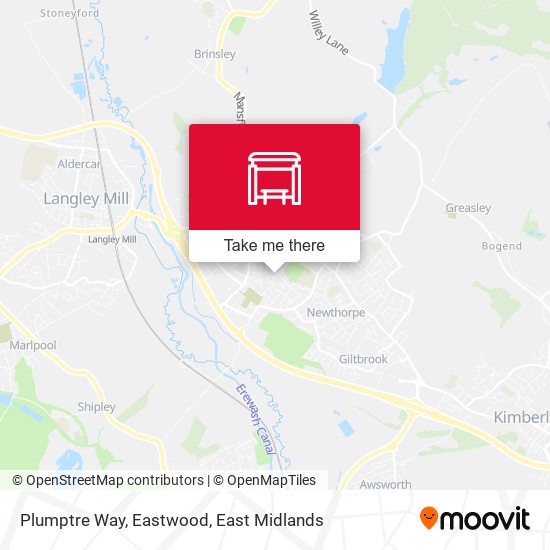 Plumptre Way, Eastwood map