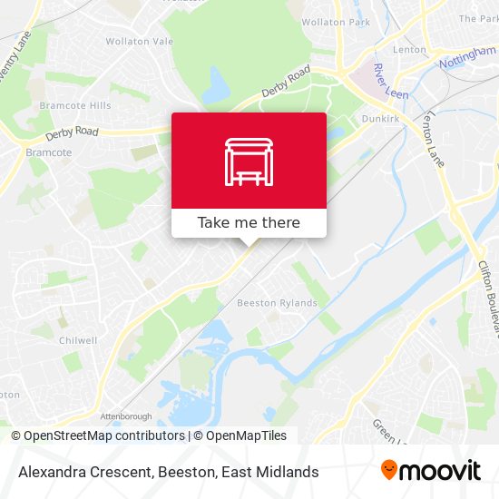 Alexandra Crescent, Beeston map