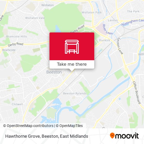 Hawthorne Grove, Beeston map