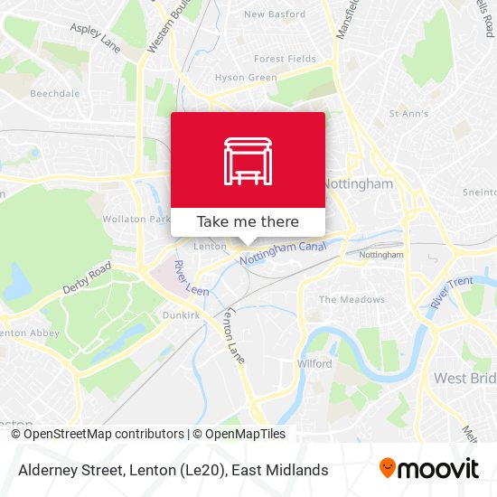 Alderney Street, Lenton (Le20) map