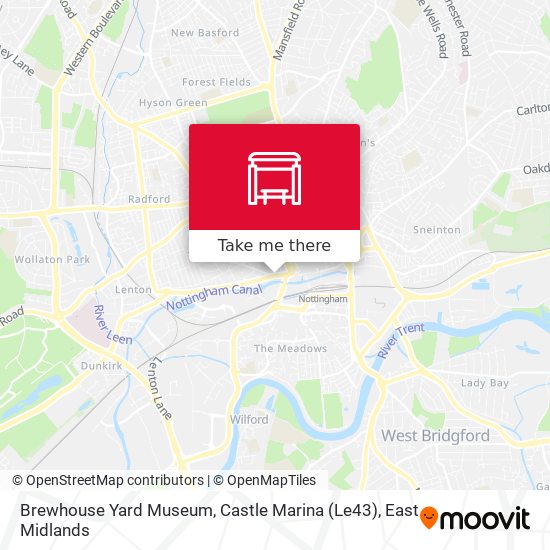 Brewhouse Yard Museum, Castle Marina (Le43) map