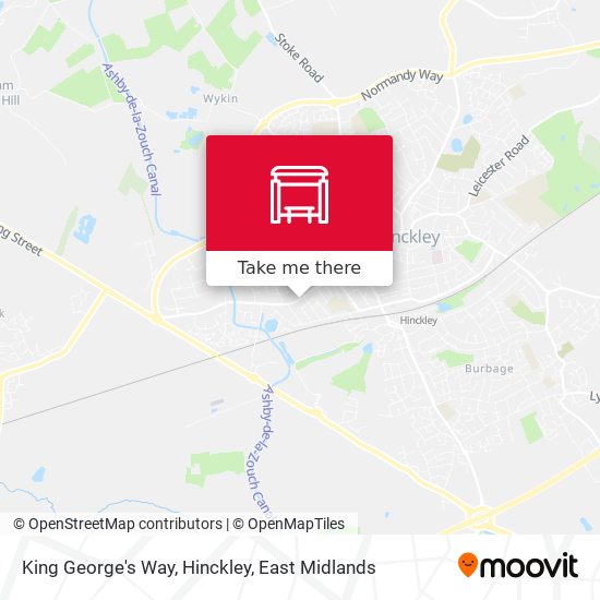 King George's Way, Hinckley map