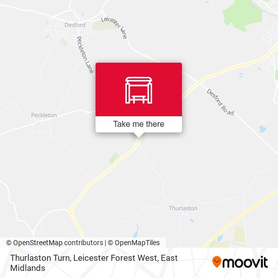 Thurlaston Turn, Leicester Forest West map