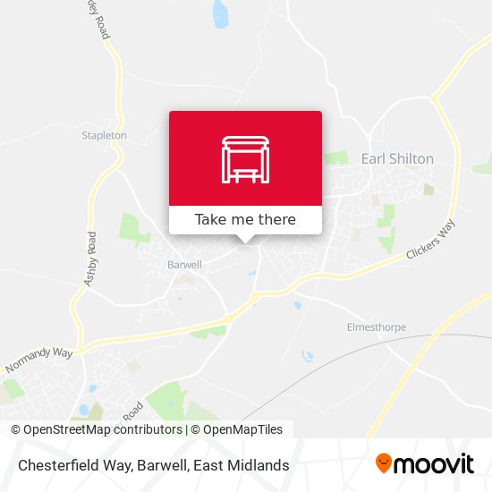 Chesterfield Way, Barwell map