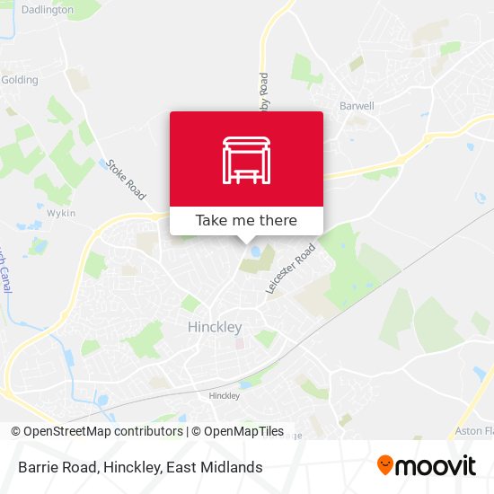 Barrie Road, Hinckley map