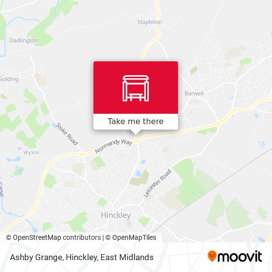 Ashby Grange, Hinckley map