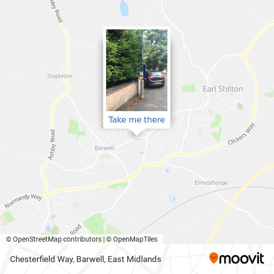 Chesterfield Way, Barwell map