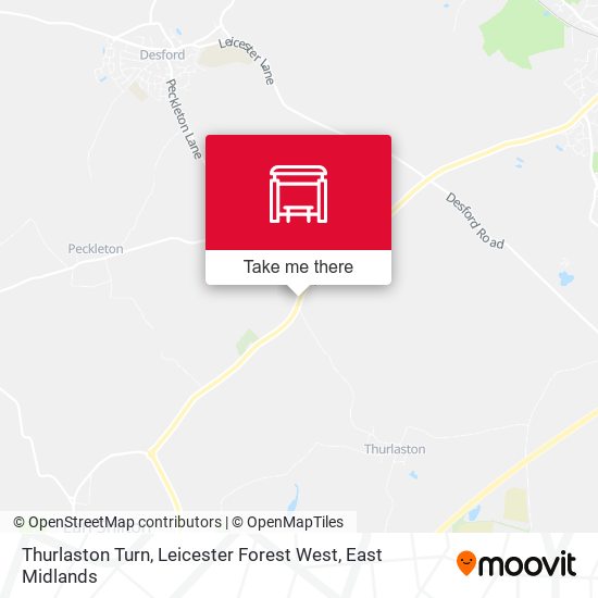 Thurlaston Turn, Leicester Forest West map
