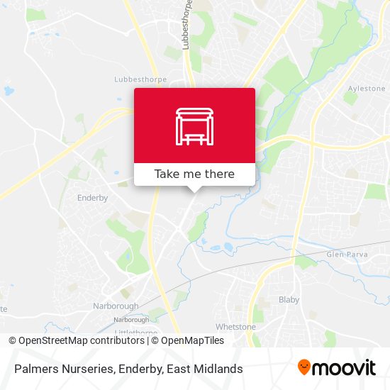 Palmers Nurseries, Enderby map