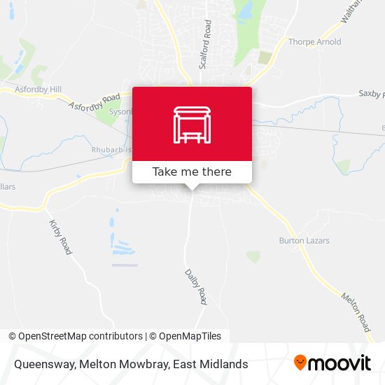 Queensway, Melton Mowbray map