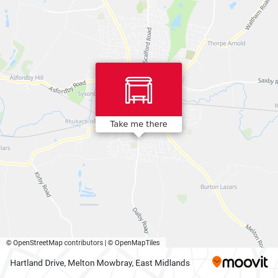 Hartland Drive, Melton Mowbray map