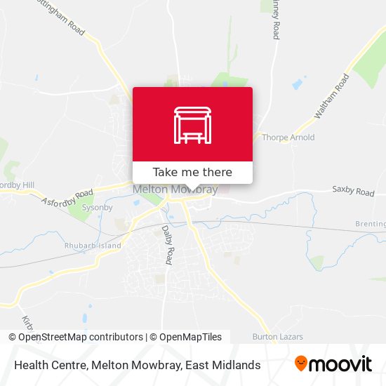 Health Centre, Melton Mowbray map