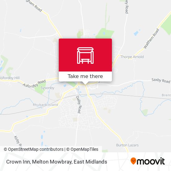 Crown Inn, Melton Mowbray map