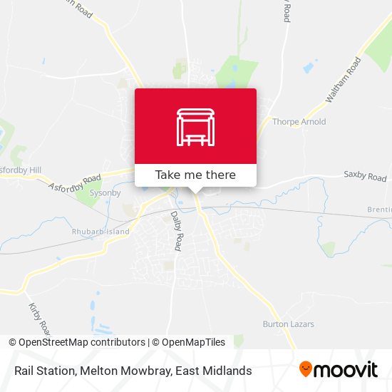 Rail Station, Melton Mowbray map