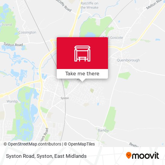 Syston Road, Syston map