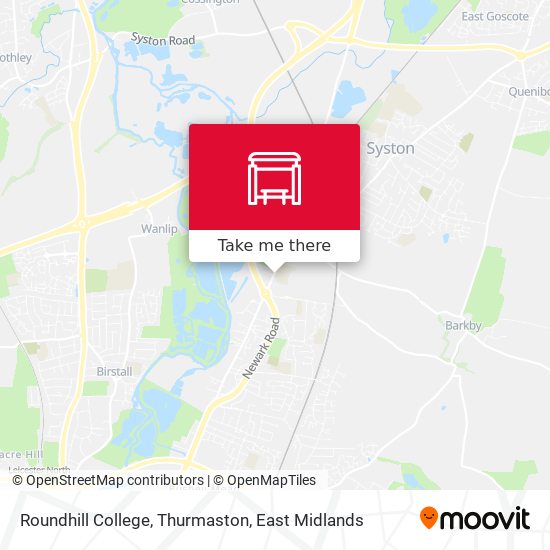 Roundhill College, Thurmaston map